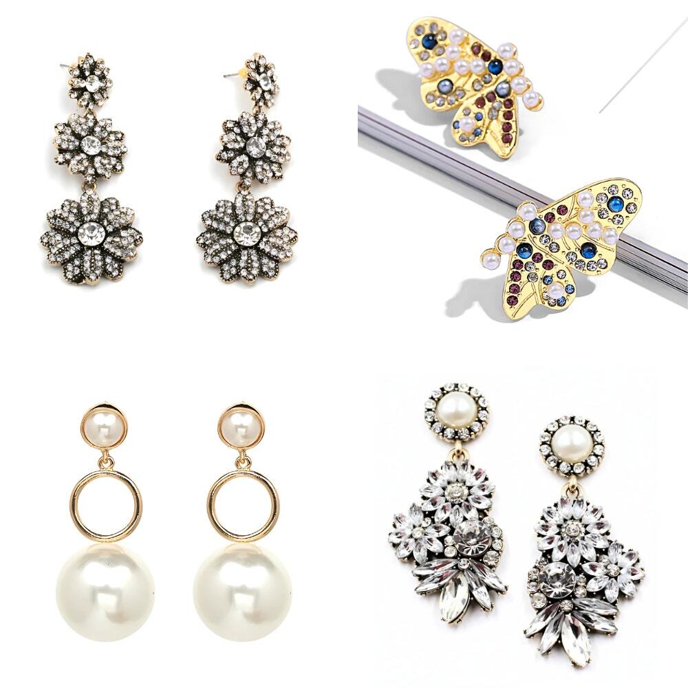 3 for $15 - Glam Earrings Collection Sparkly Drop Elegant Wedding Prom